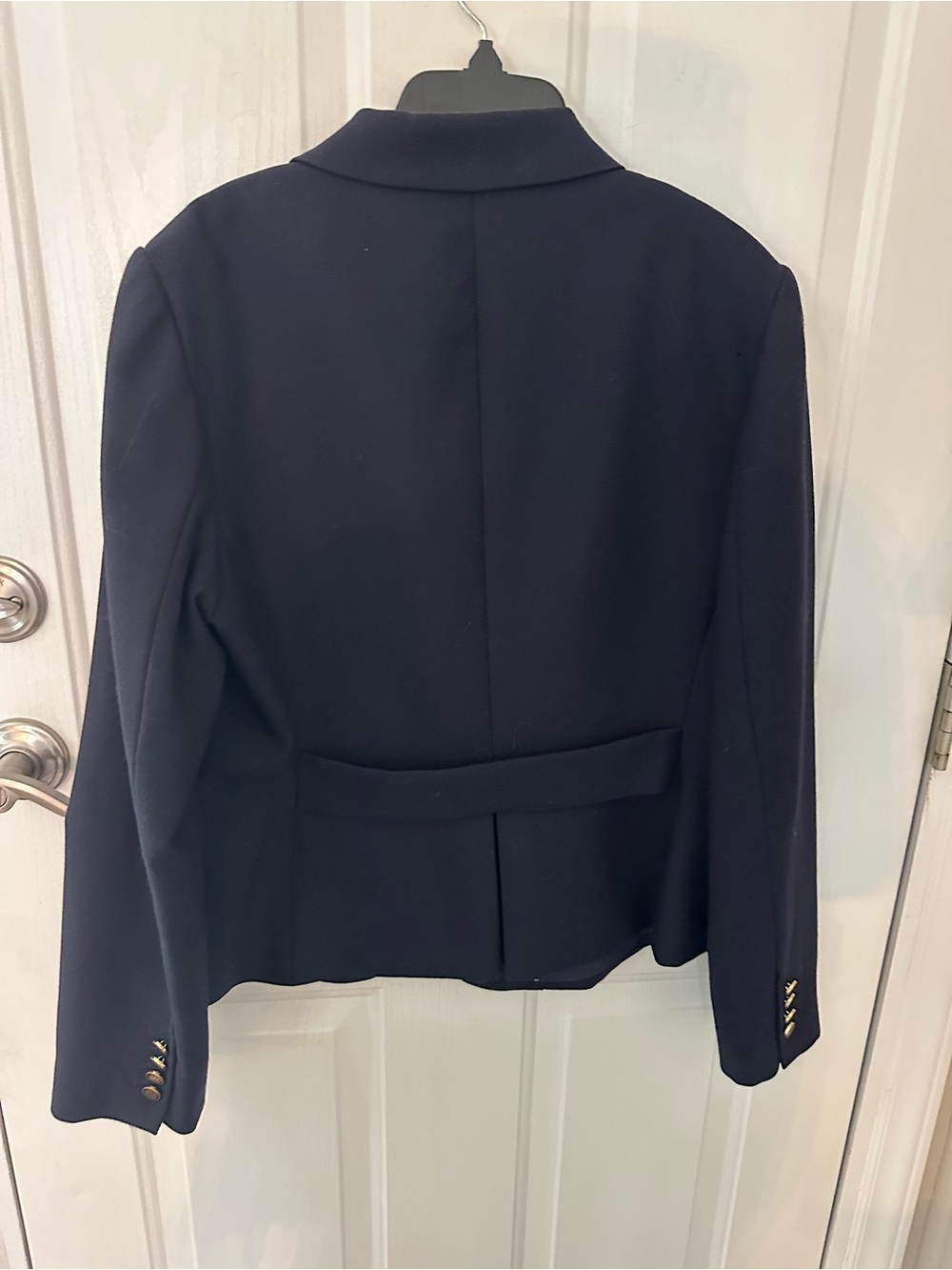 Talbots Navy Wool Blazer Gold Crest Buttons Size 12 - Picture 7 of 10